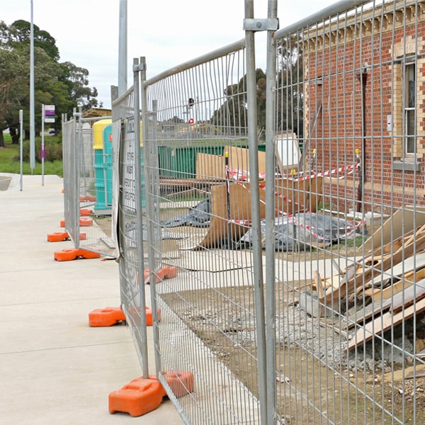 what's the procedure for scheduling the removal of the temporary fence once my job or even is completed